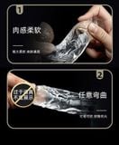  DV Giả Gân Galaku , Silicone Trong Suốt, Có Đế Dán Tường 