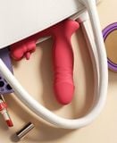  Máy Massage Mini, Có Nhánh Lưỡi Nhiều Tần Số Rung, Nhiệt Độ, SD App 