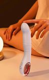  Cây Rung Massage Nhiều Tần Số, Ngoáy, Nhiệt  Độ, Có Tay Cầm Xỏ Ngón Tay Màu Trắng 