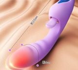  Máy Massage Giọt Nước Dạng Ống Đa Năng, Rung, Thụt, Liếm, Nhiệt Độ Ấm Áp 