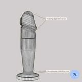  Máy Massage Hình DV Mini, Kim Loại Sốc Điện Giữa Thân, Có Điều Khiển Từ Xa Cao Cấp 