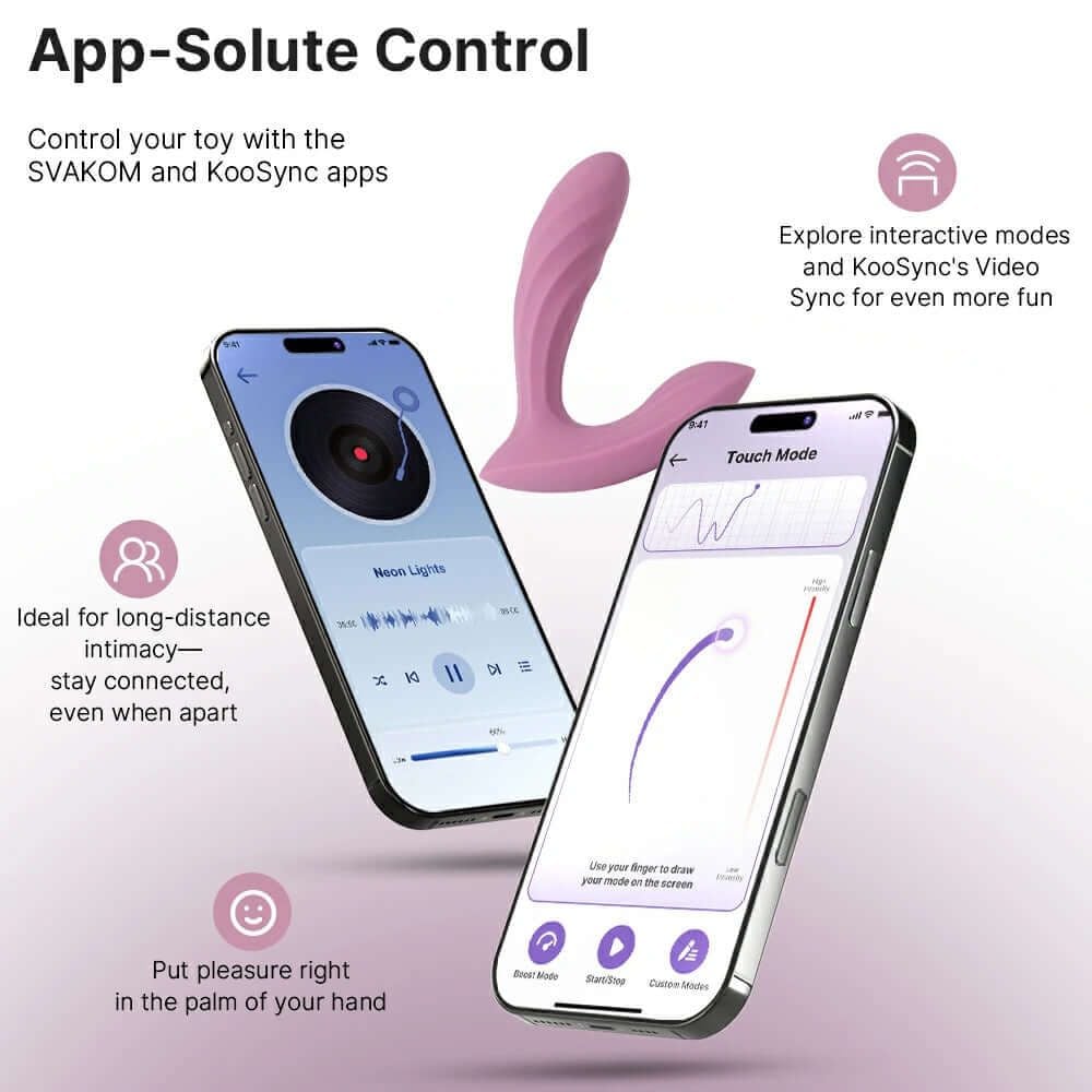  SVAKOM Erica Plus Đồ Chơi Tình Dục Nữ Hai Nhánh Rung Thụt Dùng App KooSync 