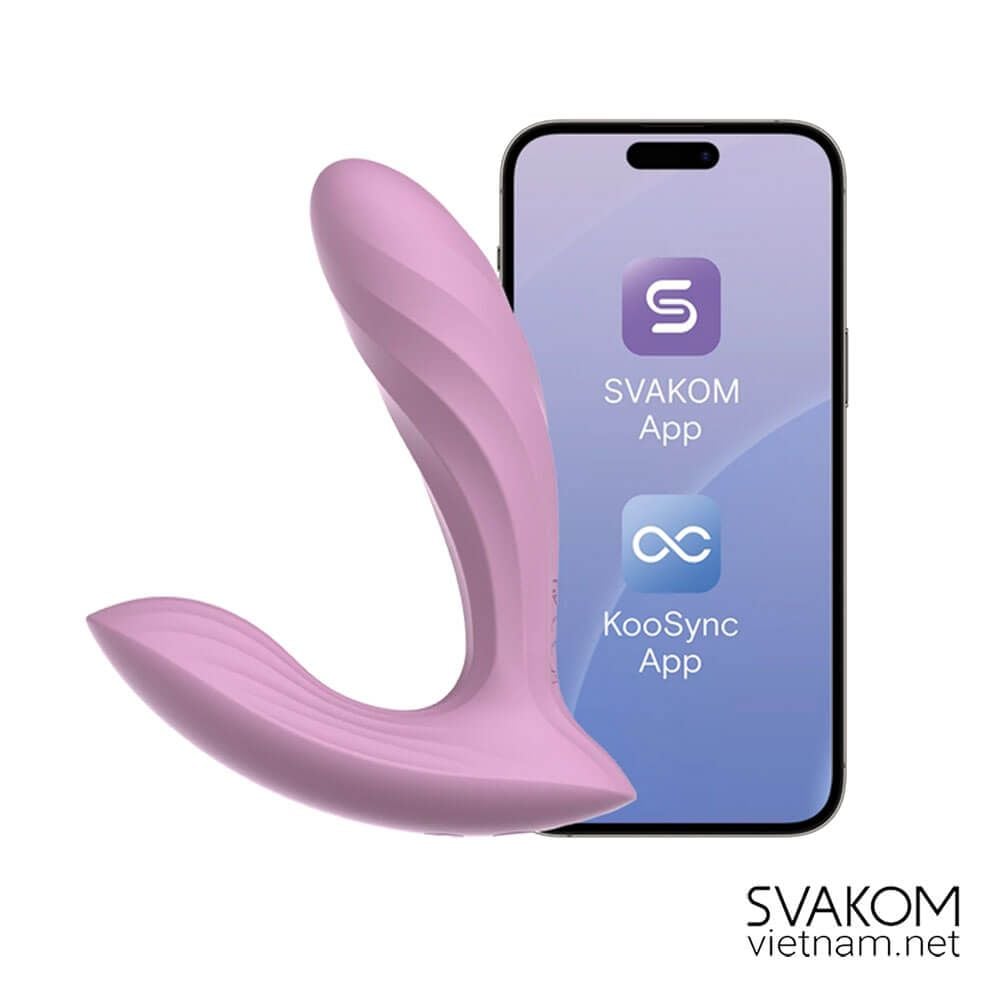 SVAKOM Erica Plus Đồ Chơi Tình Dục Nữ Hai Nhánh Rung Thụt Dùng App KooSync 