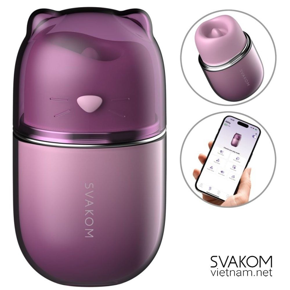  SVAKOM Klitty – Máy Rung Liếm Hút Âm Vật Điều Khiển App 