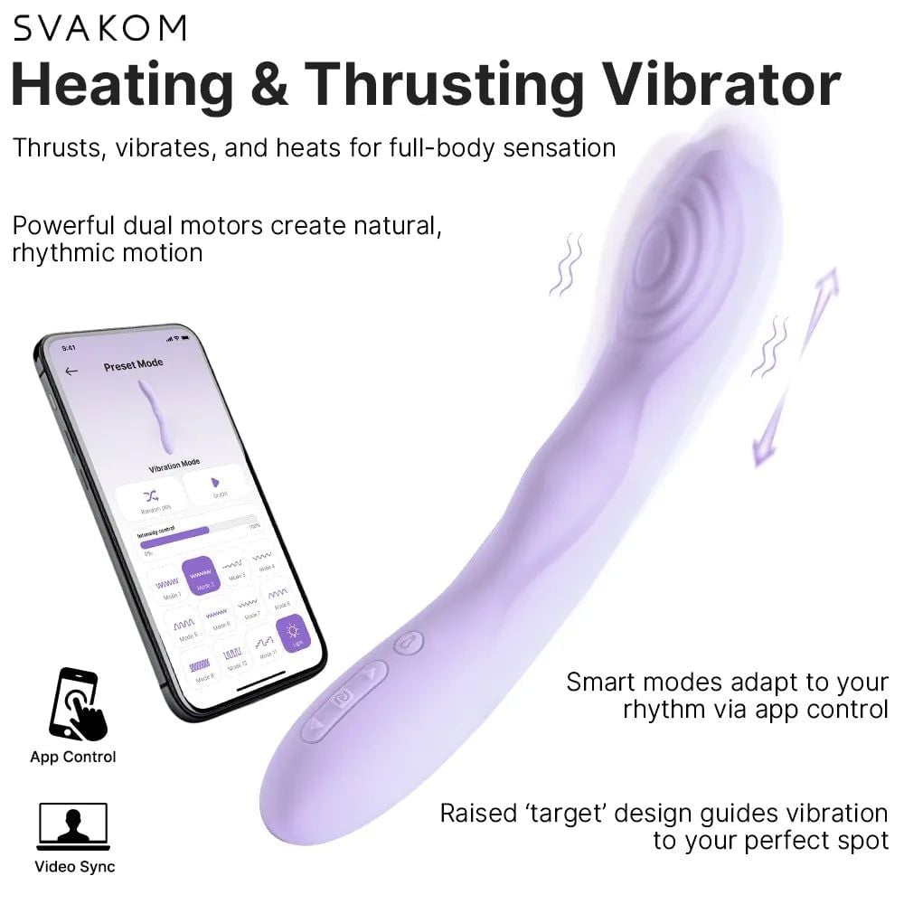  Máy Rung SVAKOM Selena – Sextoy Cao Cấp Điều Khiển App, Sưởi Ấm & Thụt Tự Động 