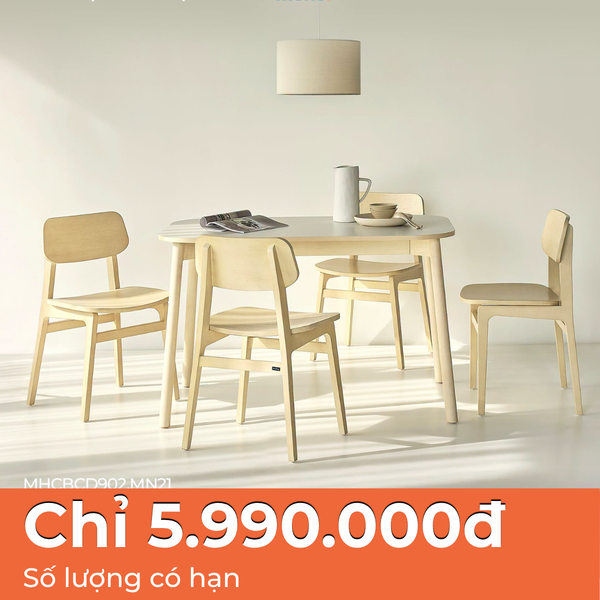  Combo Basic Phòng Ăn Narvik 201 Màu Tự Nhiên 