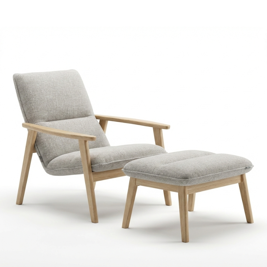  Ghế Armchair Thư Giãn Kèm Đôn MOHO OLLY 