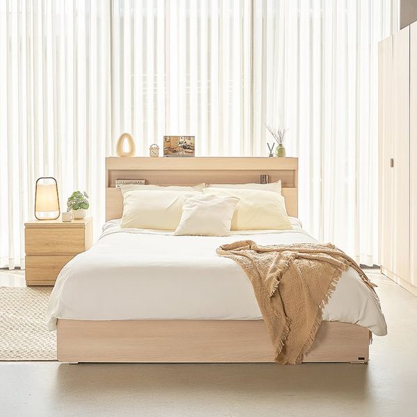  Giường Ngủ Có Hộc & Ổ Điện MOHO VIENNA - MÀU TỰ NHIÊN 