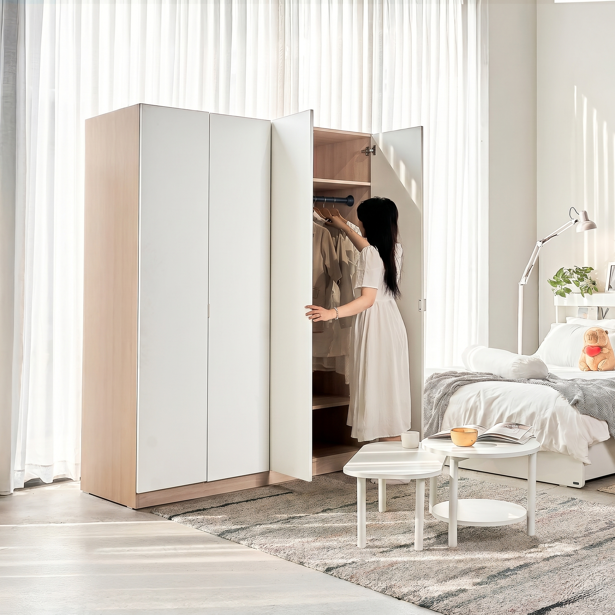  Tủ Quần Áo Gỗ 1m6 MOHO MONZA 4 Cánh 