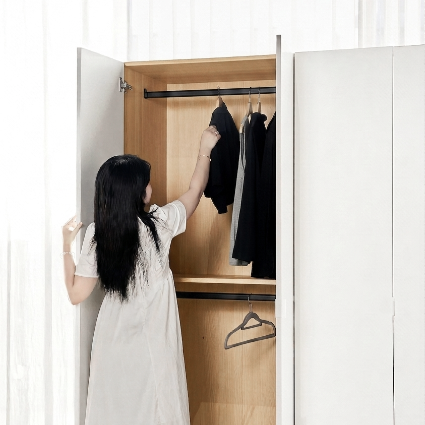  Tủ Quần Áo Gỗ 1m6 MOHO MONZA 4 Cánh 