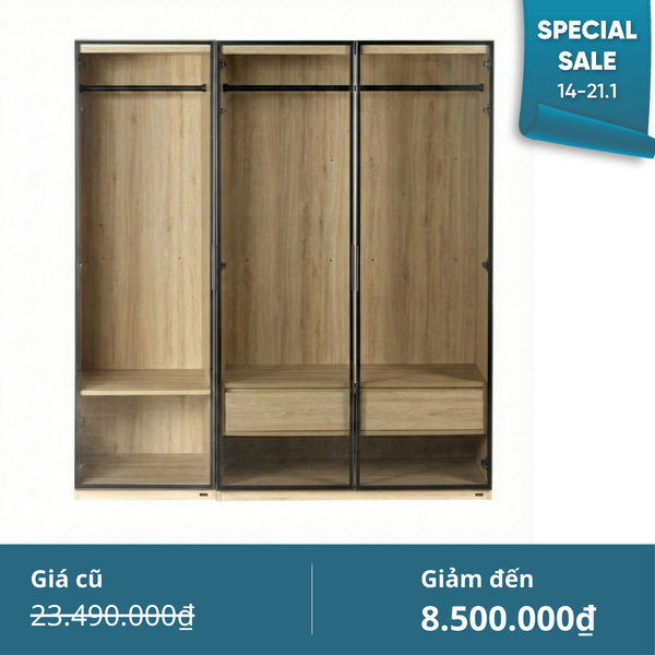  Combo Tủ Quần Áo Cánh Kính MOHO ASTRO - Nhiều kích thước 