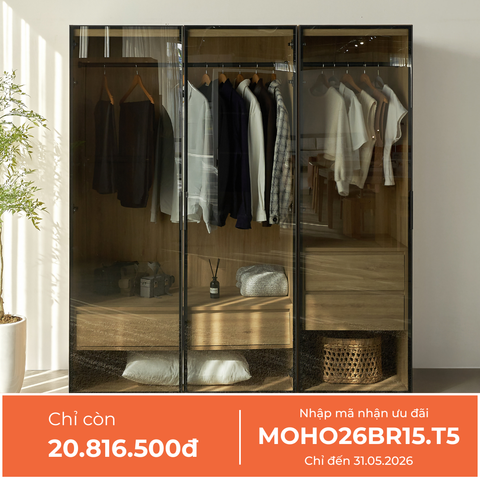  Combo Tủ Quần Áo Cánh Kính MOHO ASTRO - Nhiều kích thước 