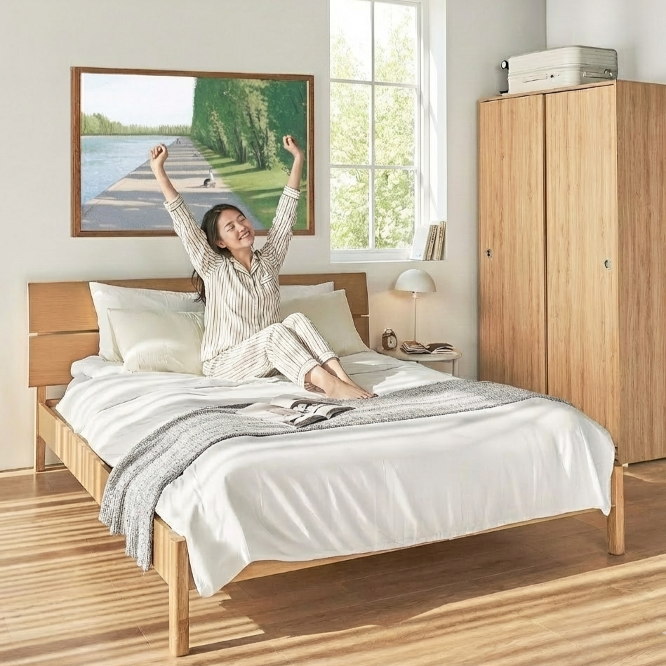  Giường Ngủ Gỗ MOHO VLINE 601 Nhiều Kích Thước 