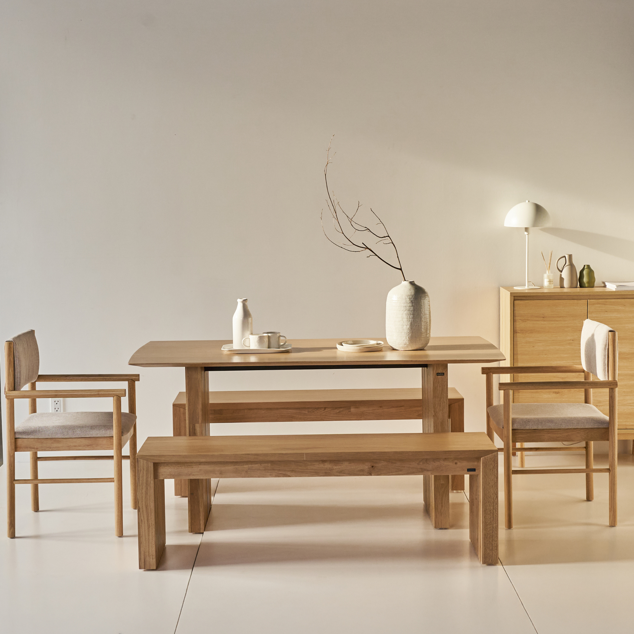  Bộ Bàn Ăn 6 Ghế Gỗ Tự Nhiên PLANK 