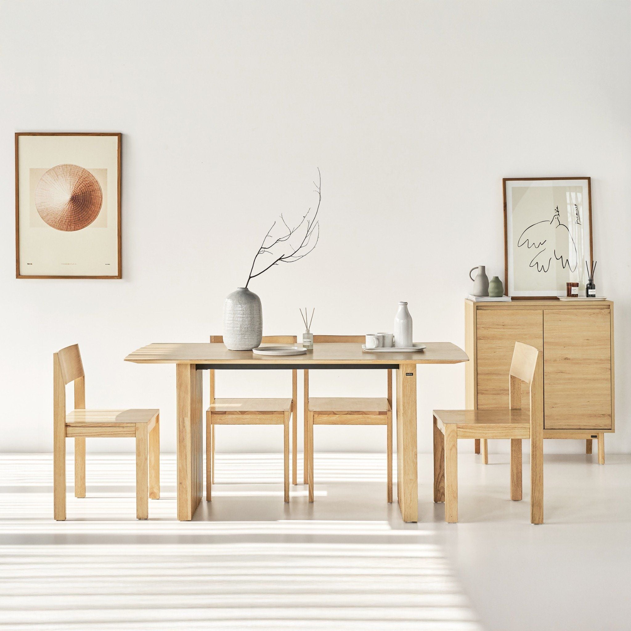  Bàn Ăn Gỗ Tự Nhiên PLANK | Veneer Gỗ Sồi 