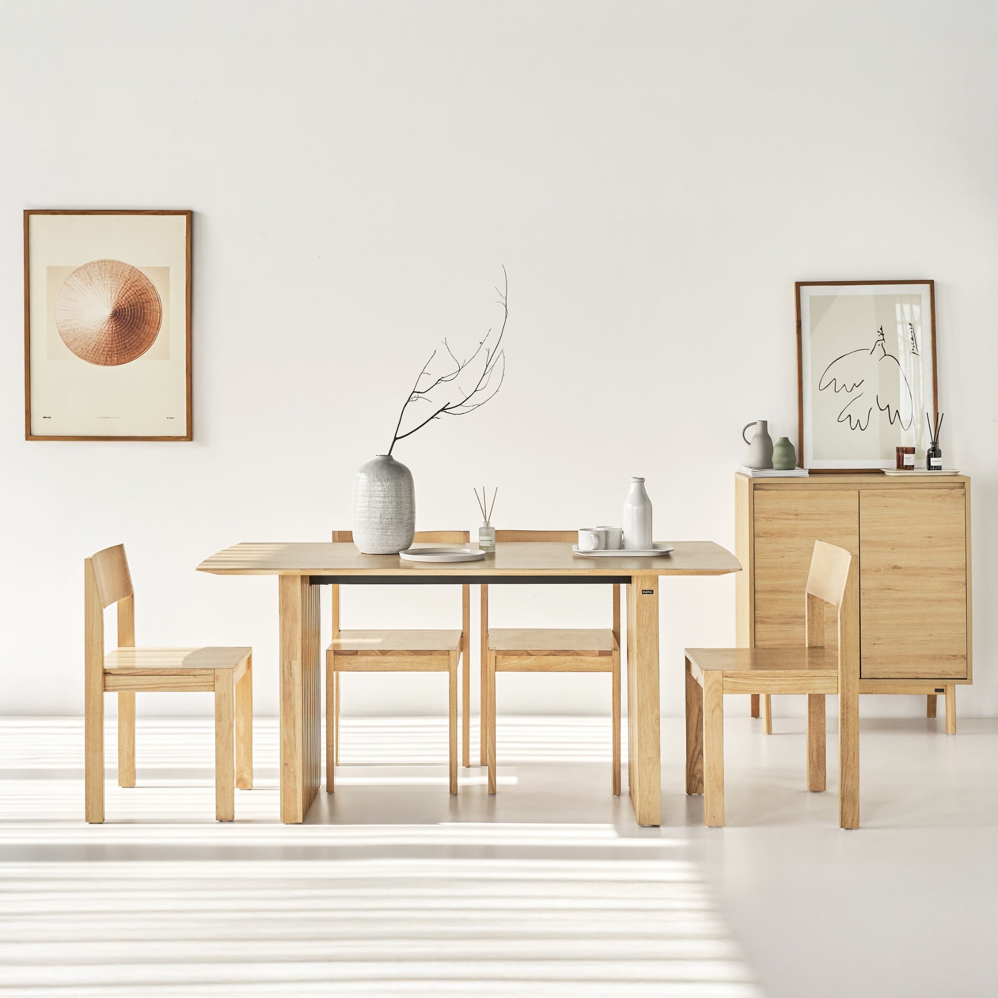  Bộ Bàn Ghế Ăn 4 Ghế Gỗ Tự Nhiên PLANK 