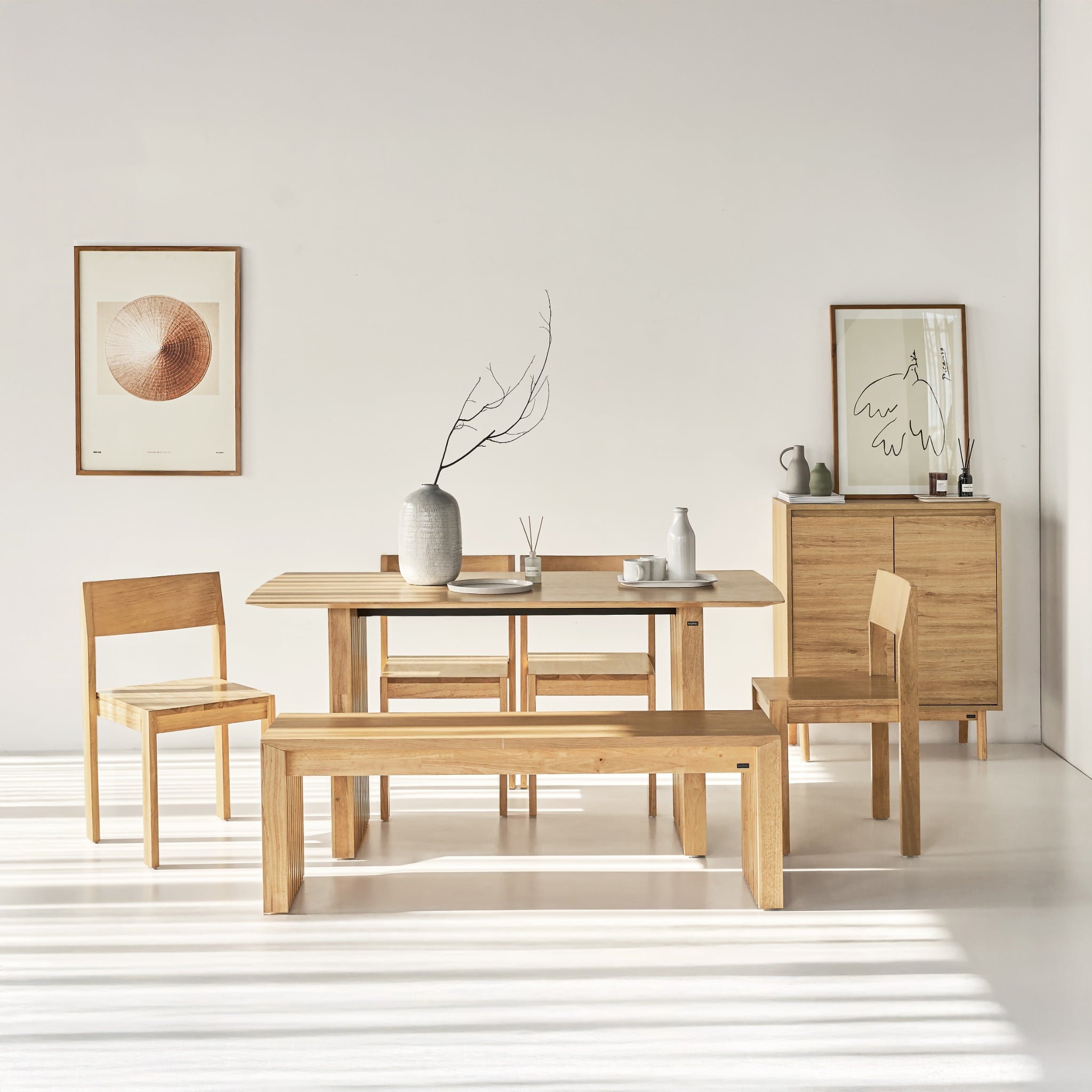  Bộ Bàn Ăn 6 Ghế Gỗ Tự Nhiên PLANK 