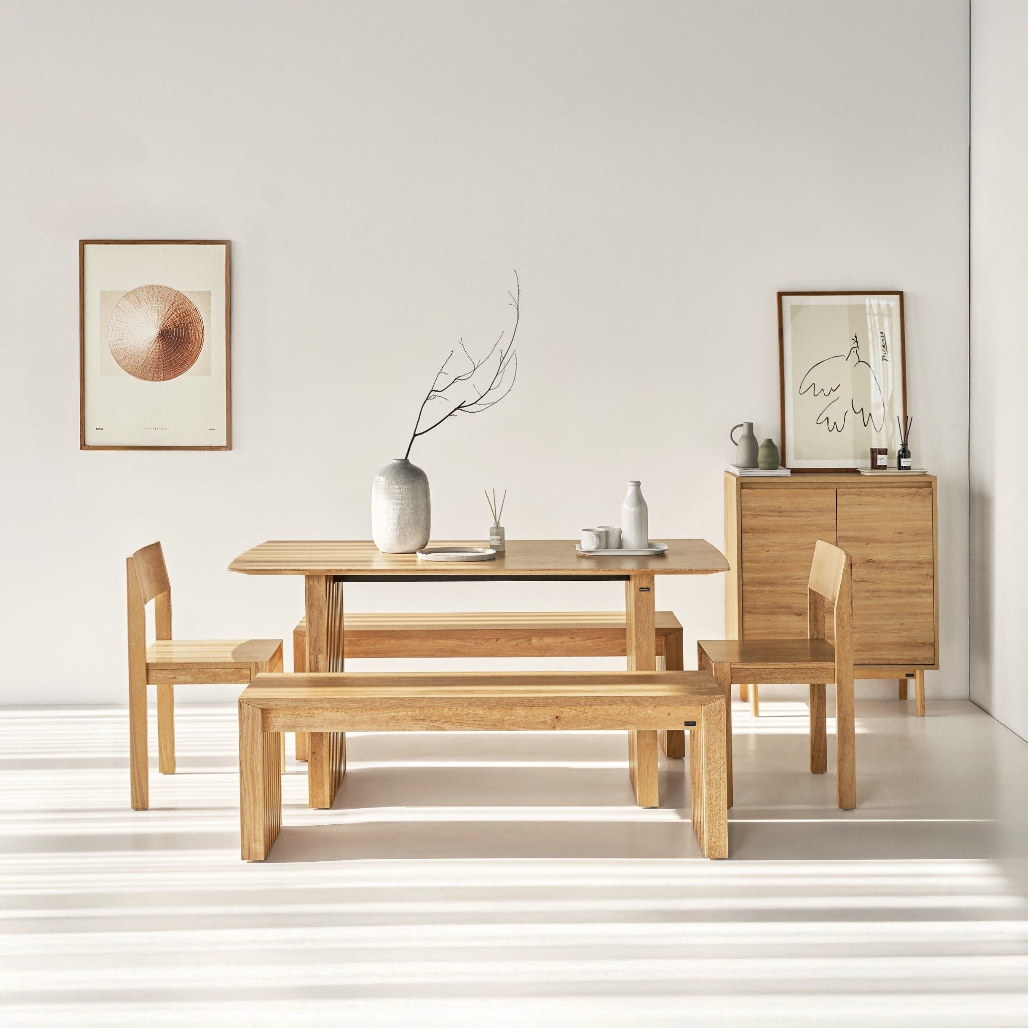  Bộ Bàn Ăn 6 Ghế Gỗ Tự Nhiên PLANK 