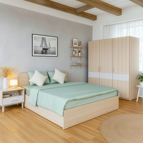  Full Combo Phòng Ngủ Narvik 201 Màu Tự Nhiên 