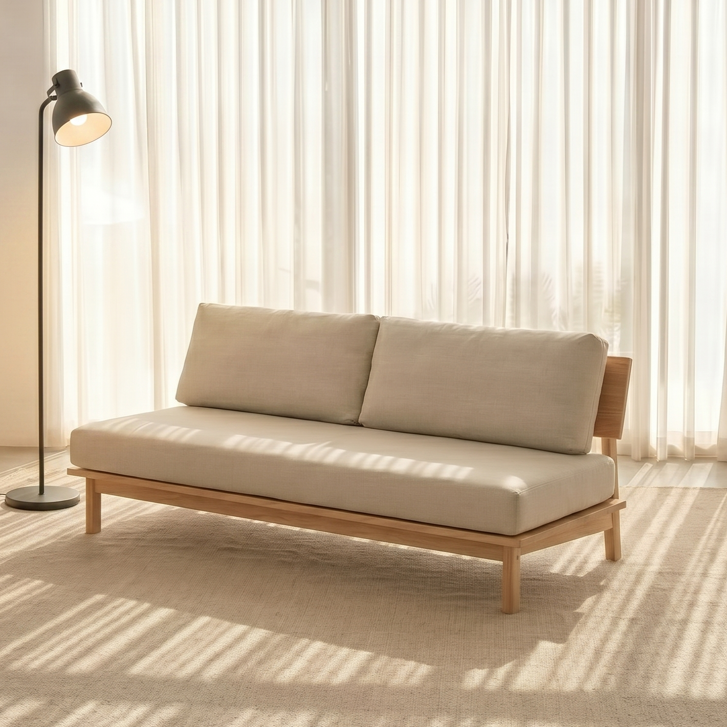  Ghế Sofa Gỗ Cao Su Tự Nhiên MOHO VLINE 601 