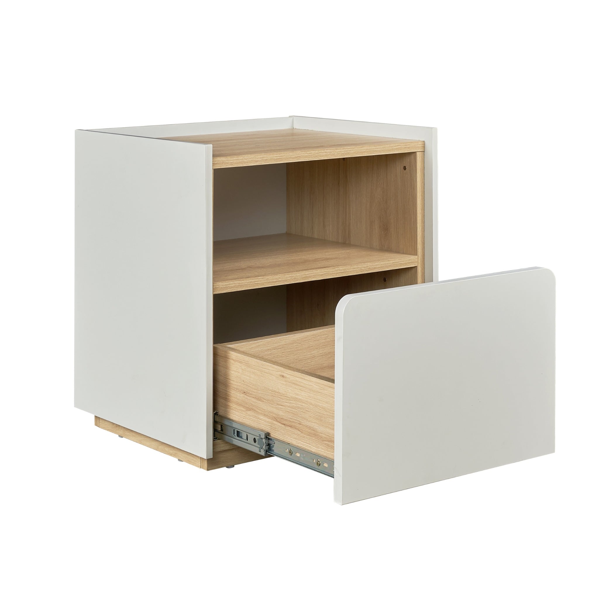  Tủ Đầu Giường VIENNA (Màu gỗ phối trắng) 