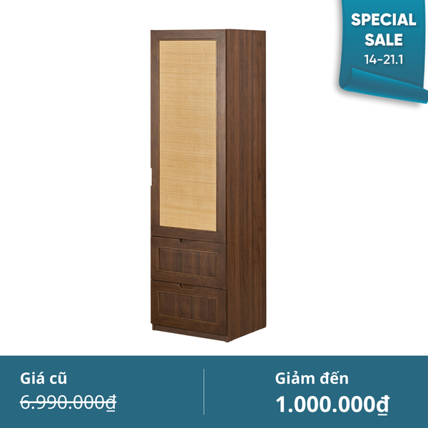  Tủ Quần Áo Đơn VLINE V3 - Các Mẫu Tủ Đơn 60cm 