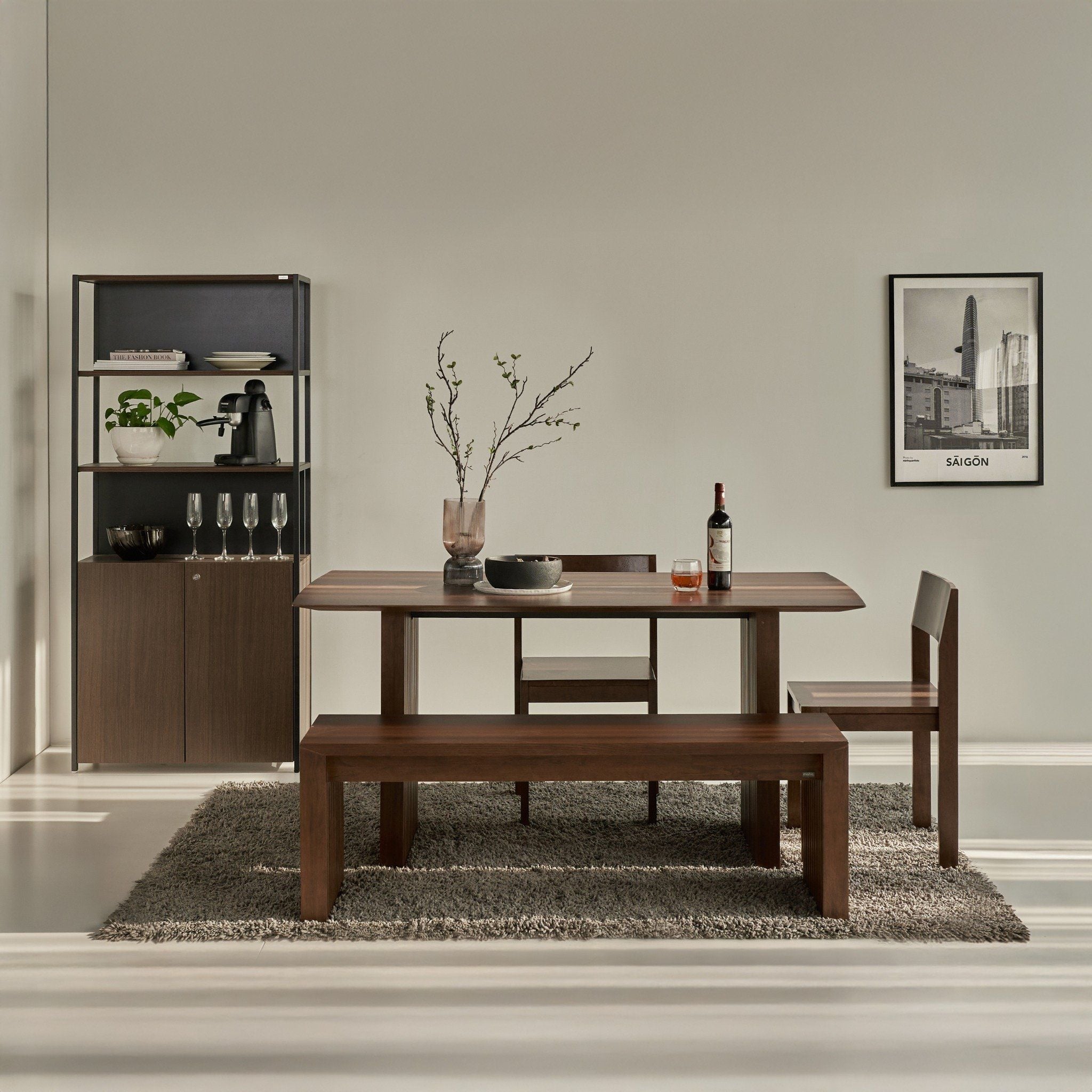  Bộ Bàn Ghế Ăn 4 Ghế Gỗ Tự Nhiên PLANK 