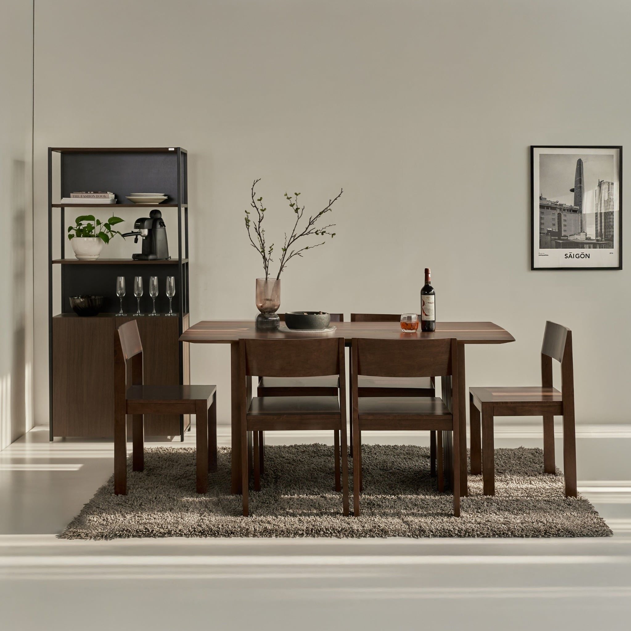  Bộ Bàn Ăn 6 Ghế Gỗ Tự Nhiên PLANK 