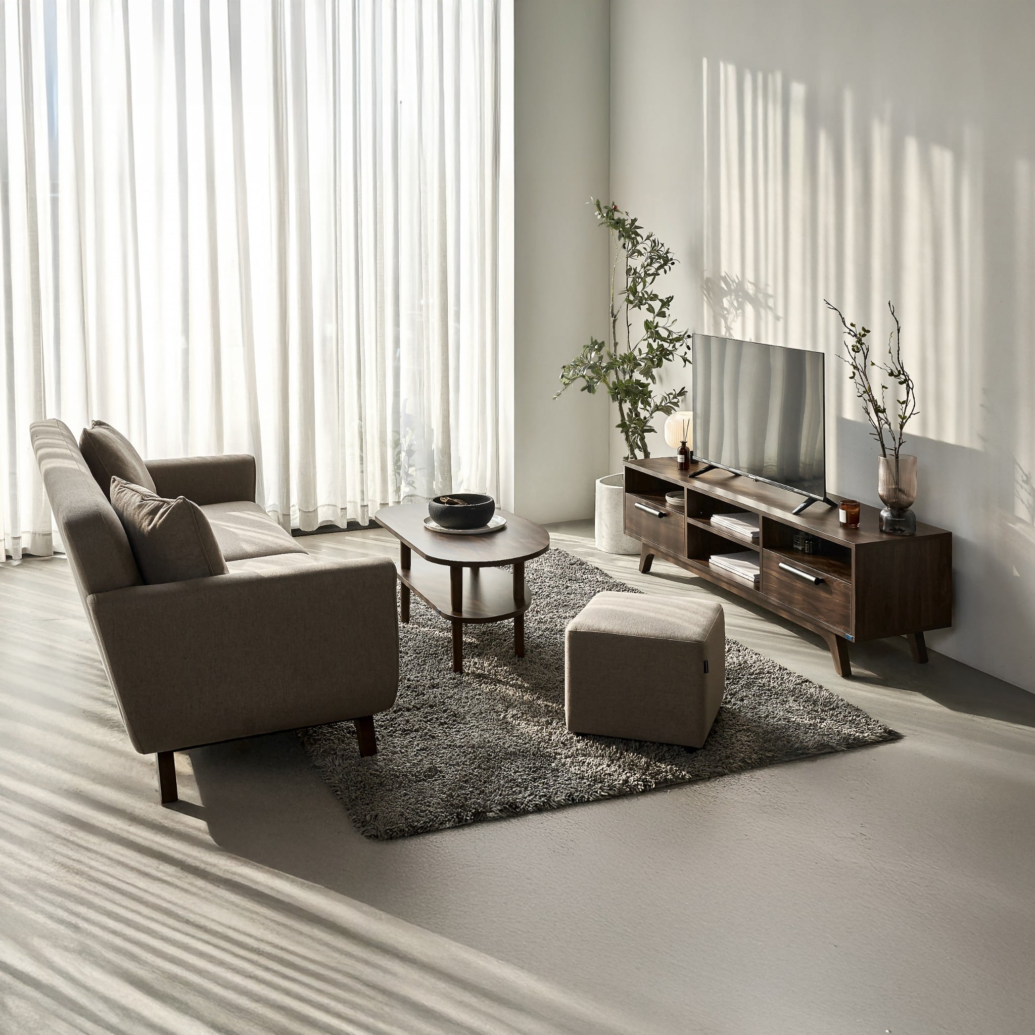  Trọn Bộ Phòng Khách MOHO KOSTER Màu Nâu 