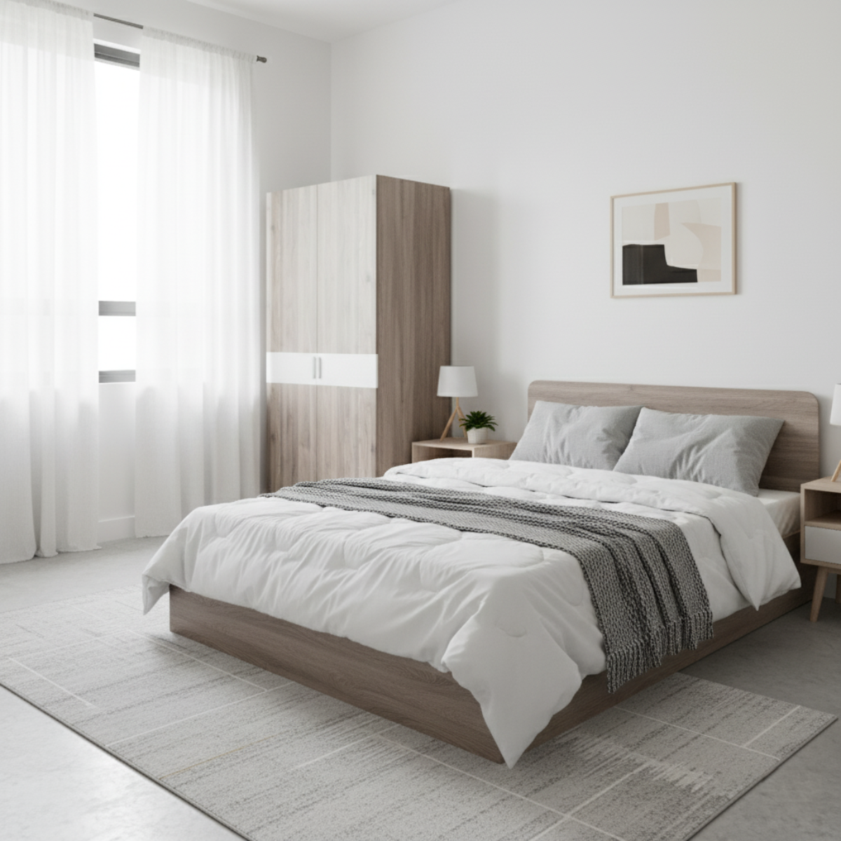  Combo Phòng Ngủ Narvik 201 Màu Nâu 