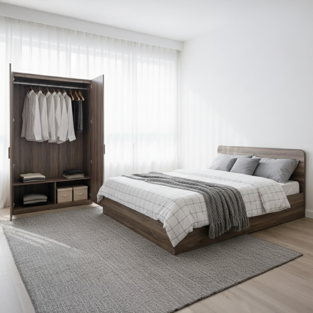  Combo Phòng Ngủ Narvik 201 Màu Nâu 