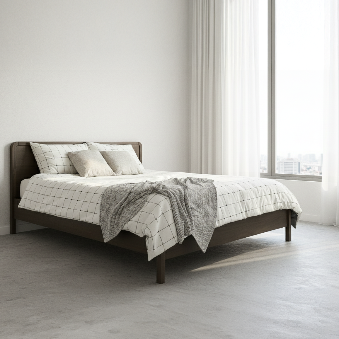  Giường Ngủ Gỗ Tràm MOHO DALUMD 301 Ver 2 Màu Nâu Hạnh Nhân 