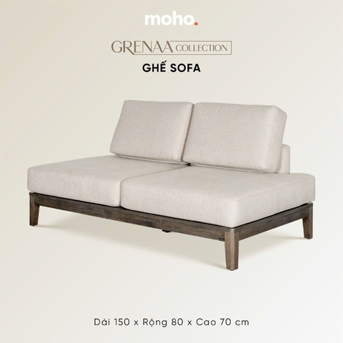  Ghế Sofa Gỗ Cao Su Tự Nhiên MOHO GRENAA 201 