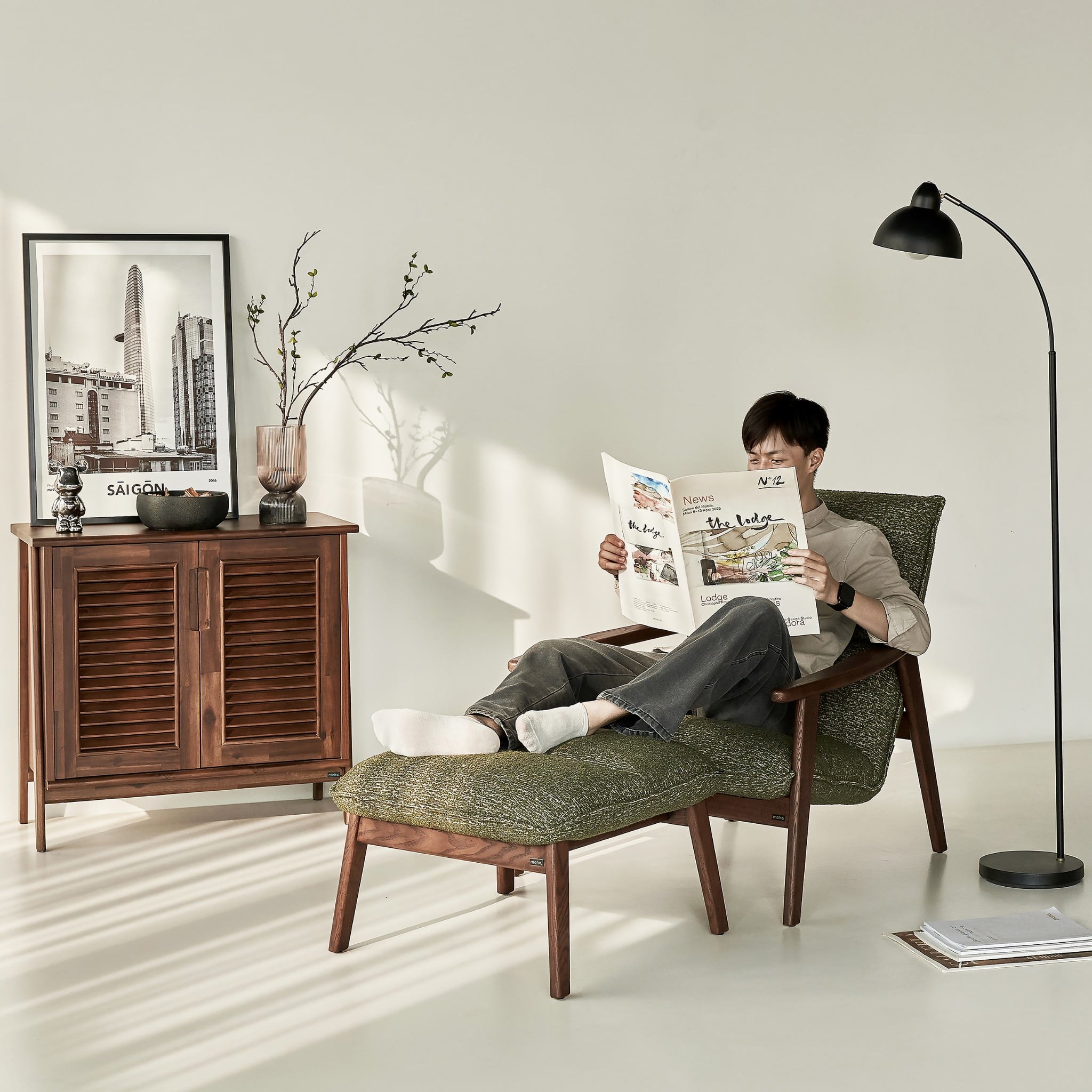  Ghế Armchair Thư Giãn Kèm Đôn MOHO OLLY 