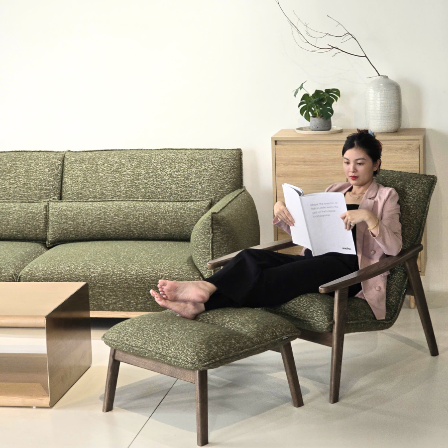  Ghế Armchair Thư Giãn Kèm Đôn MOHO OLLY 