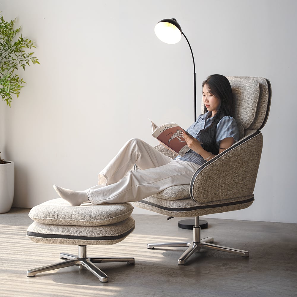  Ghế Armchair Xoay 360 Kèm Đôn MOHO OASIS 