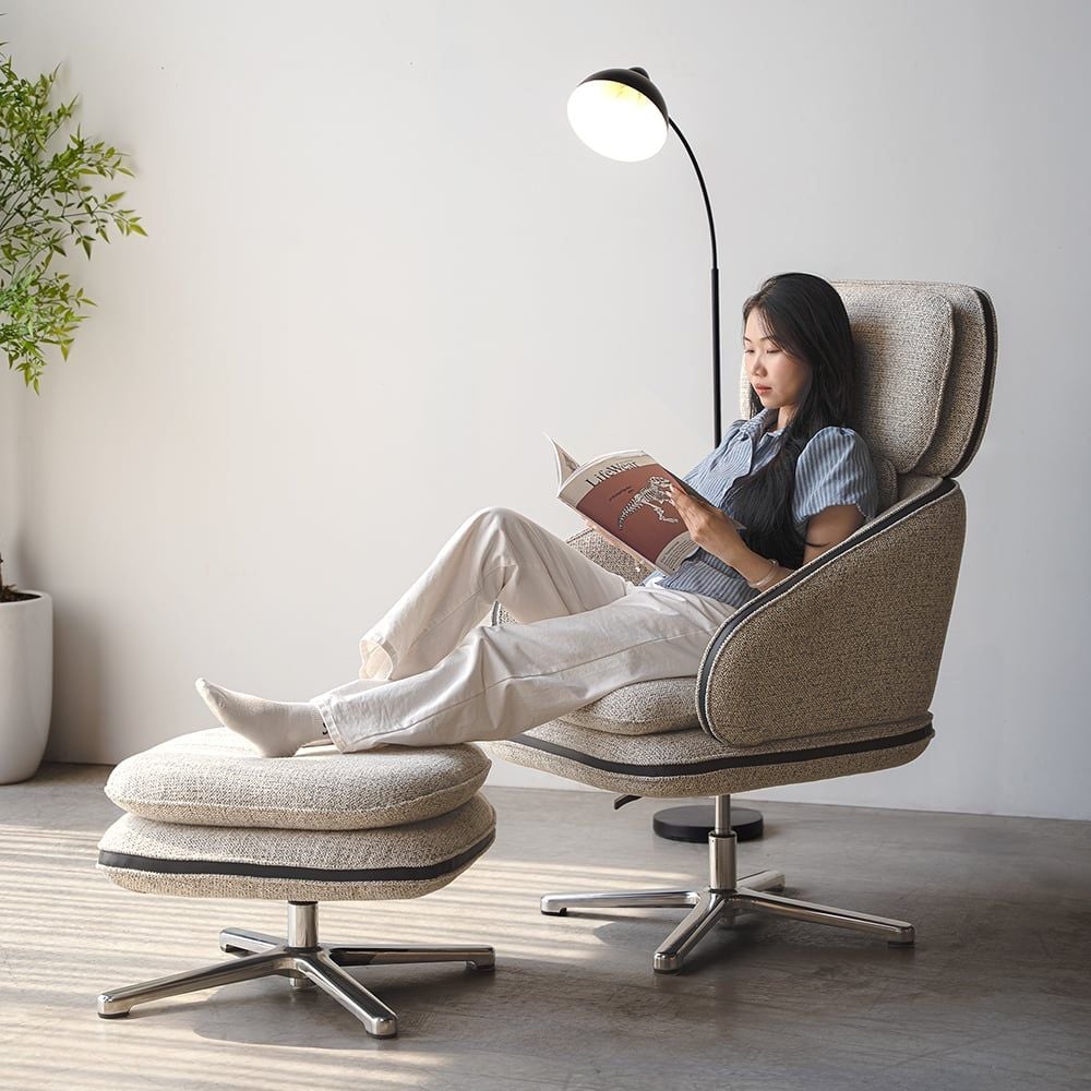  Ghế Armchair Xoay 360 Kèm Đôn MOHO OASIS 