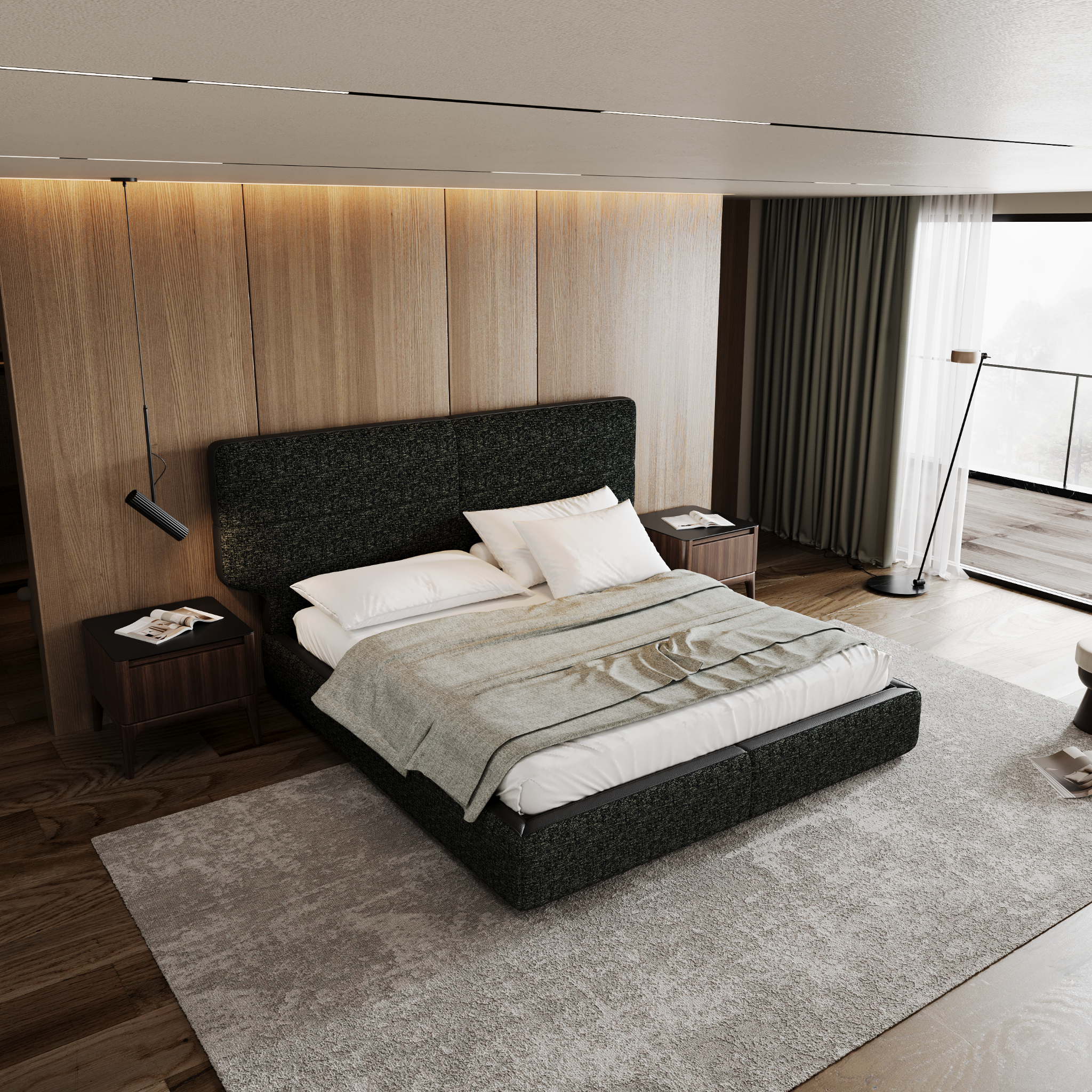  Giường Ngủ Bọc Vải Phong Cách Ý MOHO COMET 