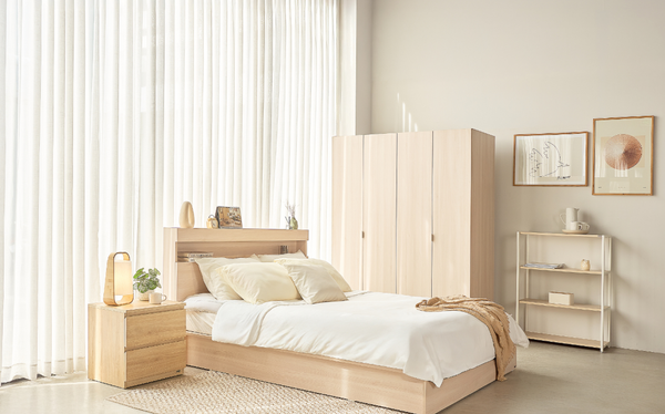  Giường Ngủ Có Hộc & Ổ Điện MOHO VIENNA - MÀU TỰ NHIÊN 