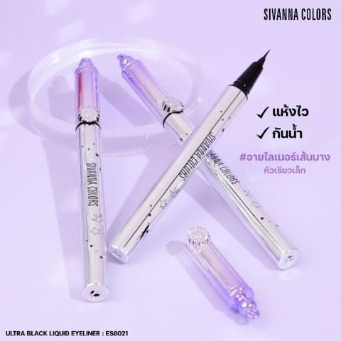 Bút kẻ mắt chống nước, lâu trôi Sivanna Utra black Liquid Eyeliner HF8201