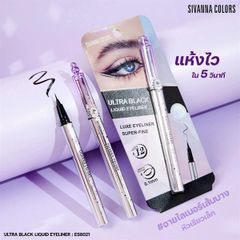 Bút kẻ mắt chống nước, lâu trôi Sivanna Utra black Liquid Eyeliner HF8201