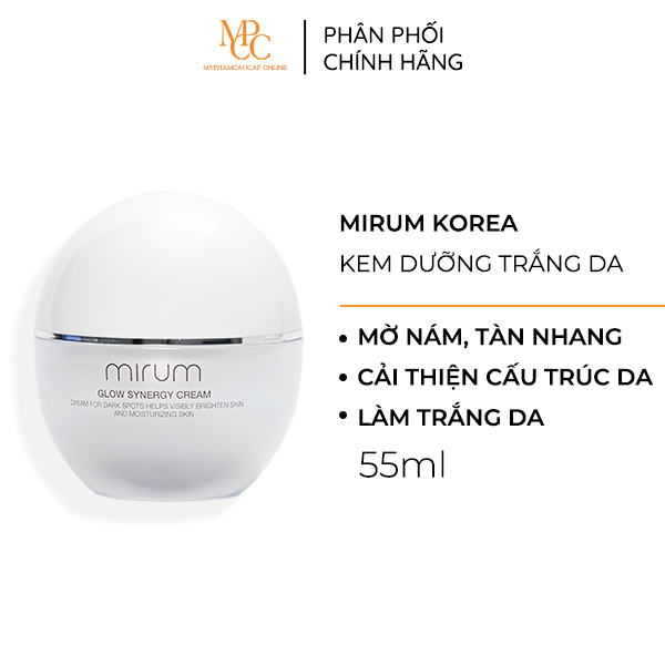 Kem dưỡng trắng da, mờ nám & tàn nhang Mirum 55ml– Mirum Glow Synergy Cream
