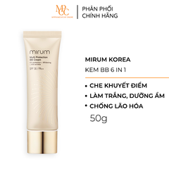 Kem BB 6in1 Mirum làm trắng da, chống lão hoá, dưỡng ẩm, chống tia UV, Lót và nền Mirum Multi Protection BB cream SPF30/PA++