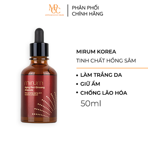 Tinh chất hồng sâm chống lão hóa, làm trắng, giữ ẩm & trẻ hóa làn da Mirum 50ml – Mirum Aging Red Ginseng Ampoule