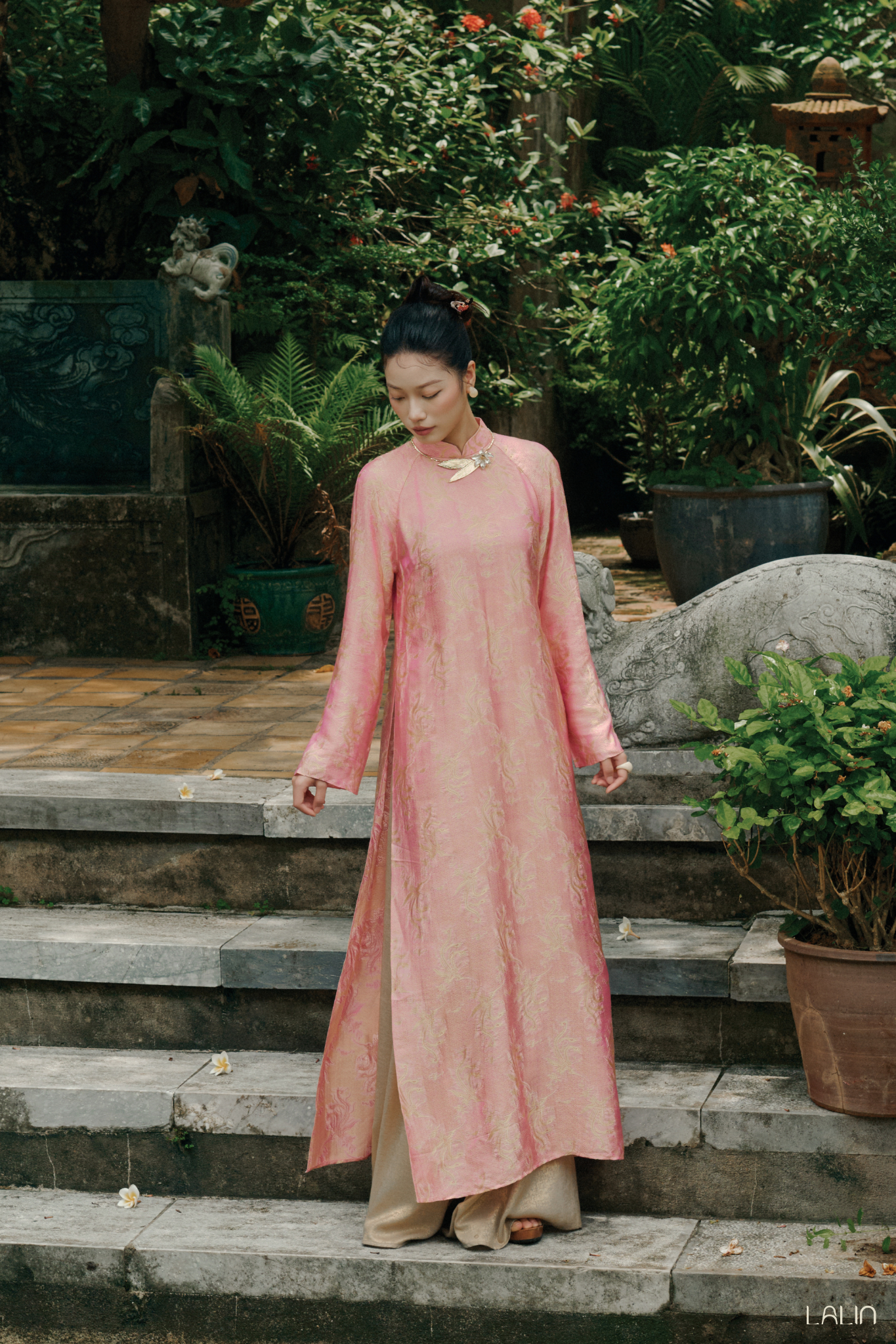 Áo Dài Tơ Tằm Đào Loan