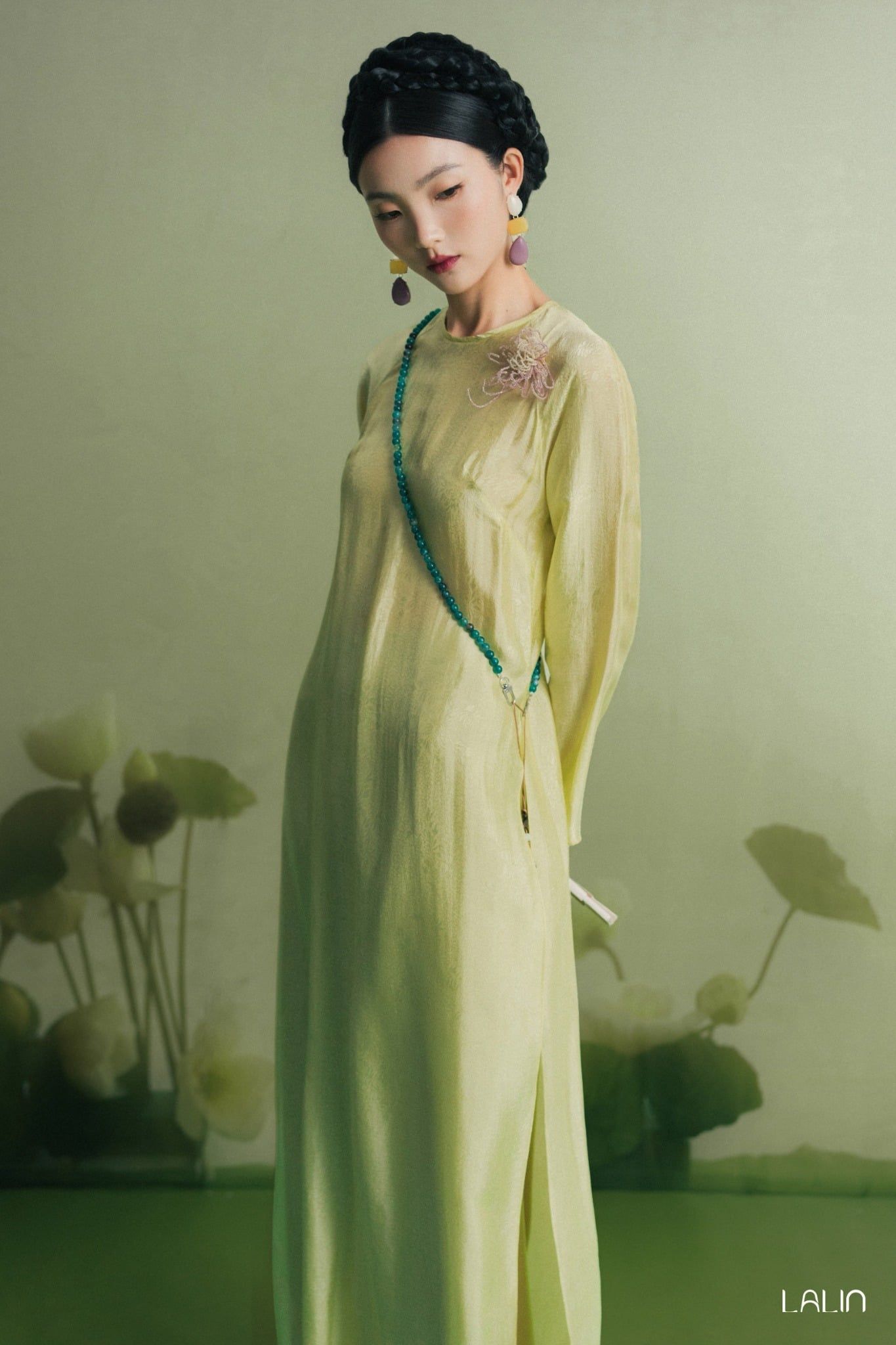 Áo Dài Tơ Tằm Lan Kim