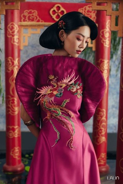  Đầm Tafta Đính Kết Phượng Đình 