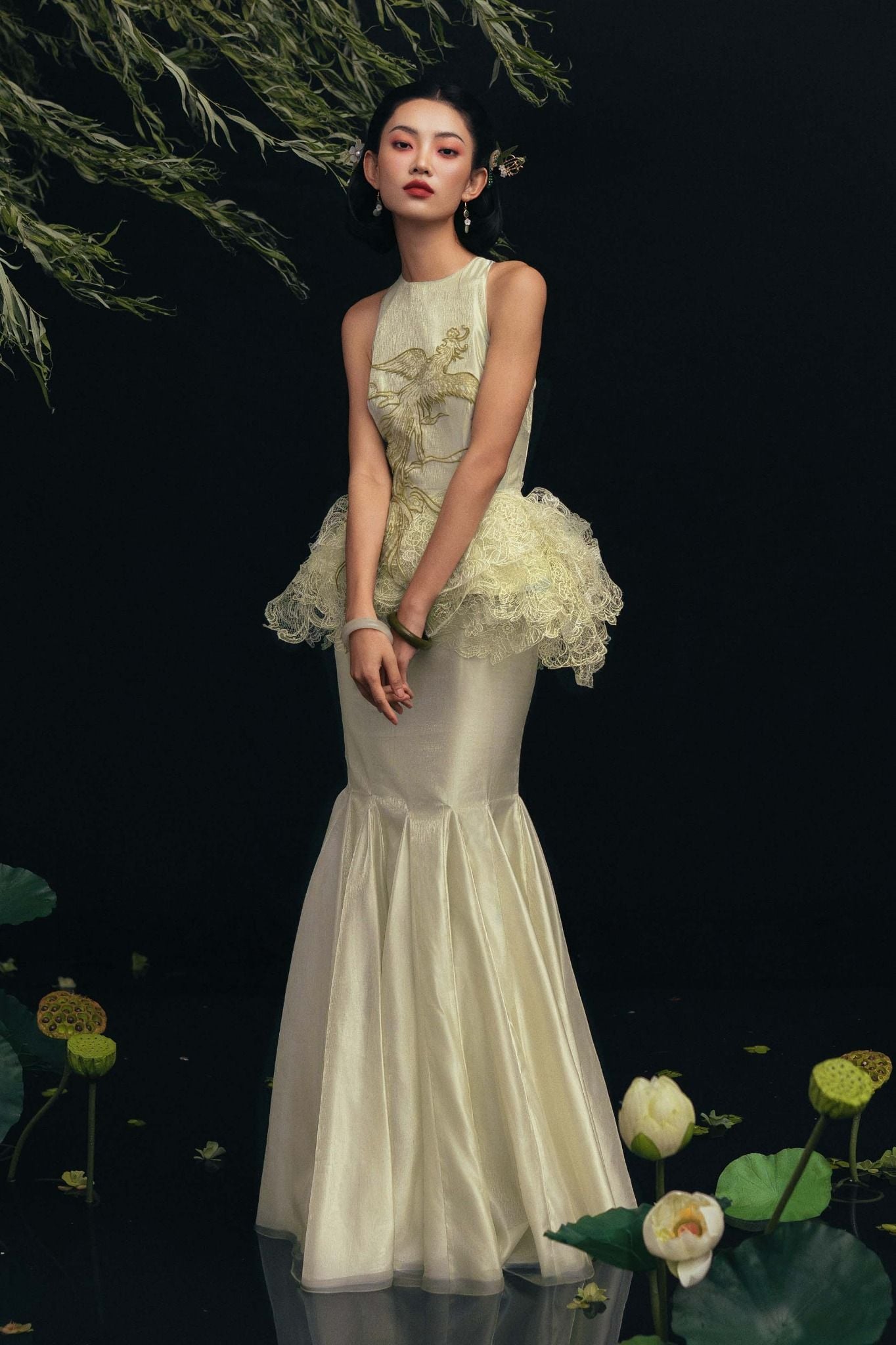 Đầm Tơ Đính Kết Giao Đình