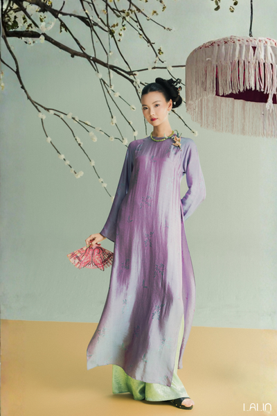  Áo Dài Tơ Tằm Lan Cẩm 