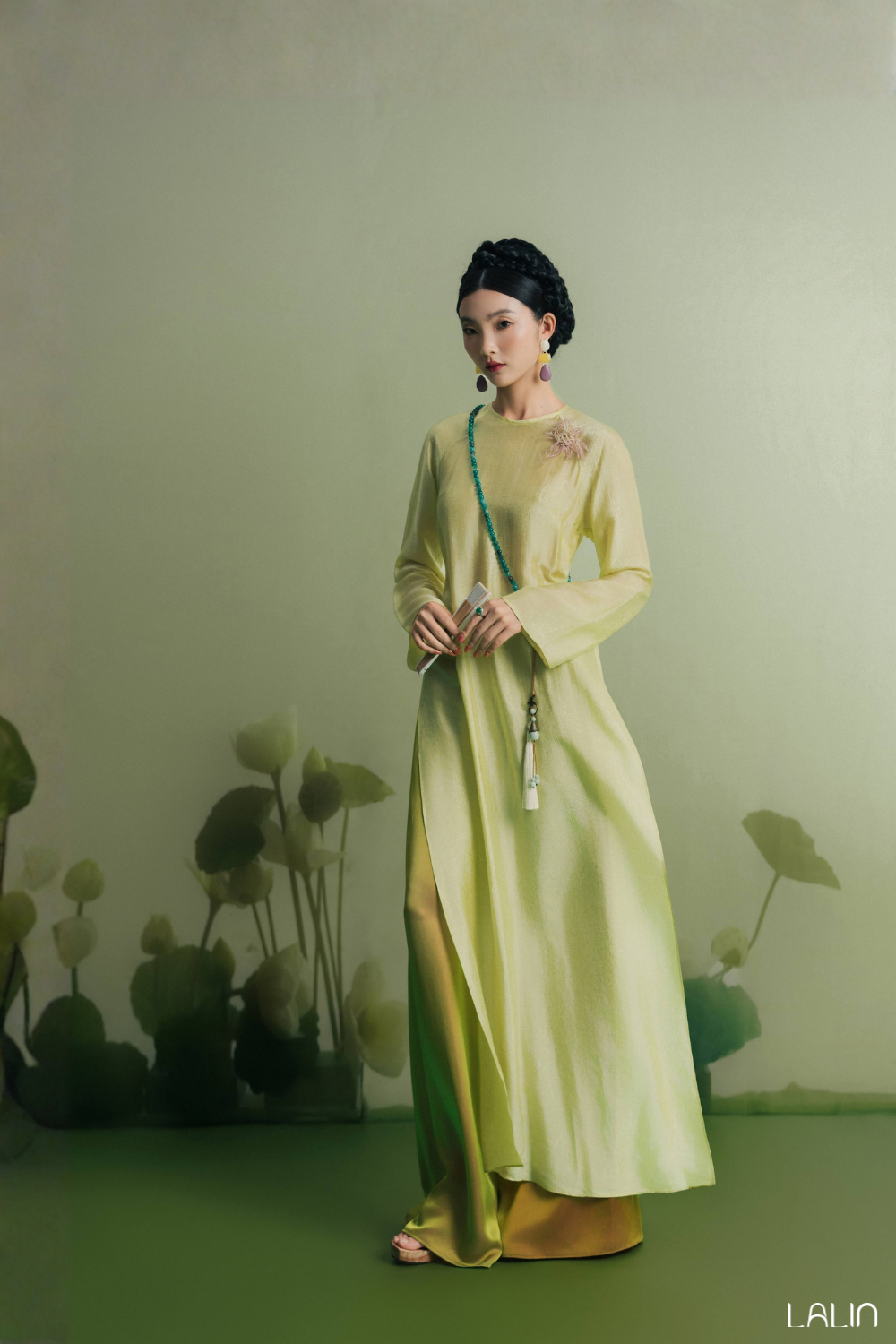 Áo Dài Tơ Tằm Lan Kim